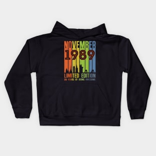November 1989 35 Years Of Being Awesome Limited Edition Kids Hoodie